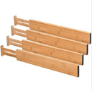 Adjustable Bamboo Drawer Dividers – Set of 1/2/4 Expandable Organisers