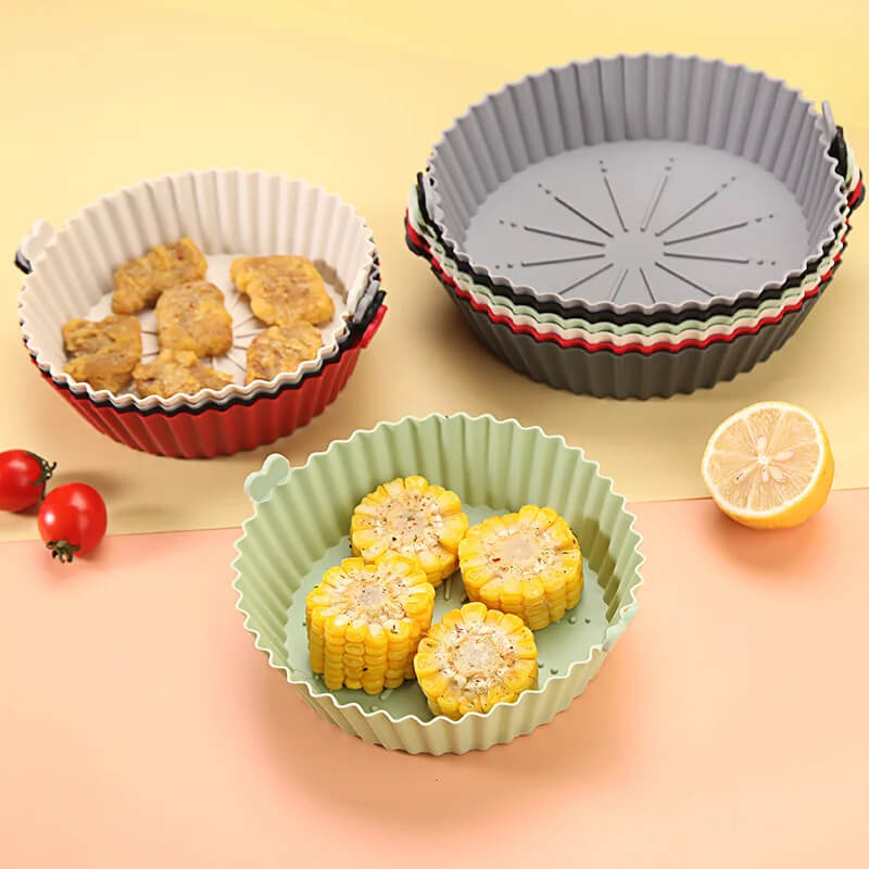 Reusable Silicone Air Fryer Basket – Non-Stick Baking Tray for Oven, Microwave and Fryer Use