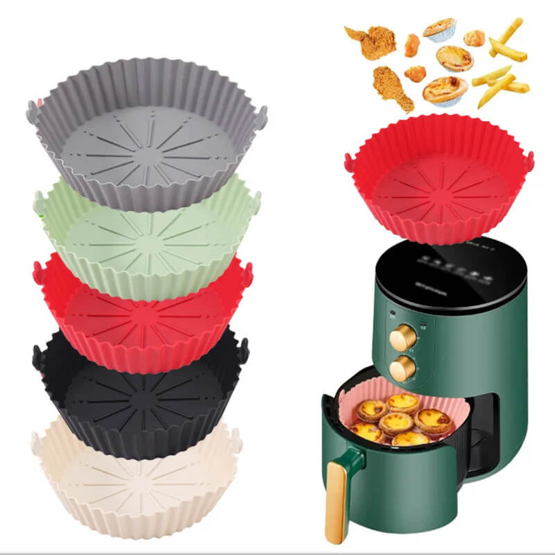 Reusable Silicone Air Fryer Basket – Non-Stick Baking Tray for Oven, Microwave and Fryer Use