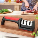 3-Stage Knife Sharpener – Multi-Purpose Stainless Steel Sharpening Tool for Kitchen Use