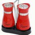 2pcs Glass Spice Bottles with Shelf – Adjustable Salt and Pepper Shakers for Kitchen Use
