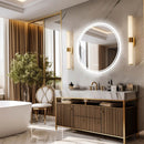 Intelligent LED Round Mirror – Touch Screen, Dimmable and Anti-Fog Bathroom Lighted Mirror