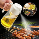2-in-1 500ml Plastic Oil Spray Bottle – Dual-Use Dispenser for BBQ, Baking and Roasting