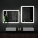 Frameless LED Bathroom Mirror – Dimmable, Anti-Fog, Backlit with 3 Light Colours for Makeup, Shaving and Dressing