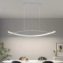 Modern Double Arc LED Pendant Light – Minimalist Luxury Chandelier for Dining or Living Room