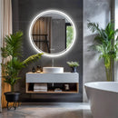 Intelligent LED Round Mirror – Touch Screen, Dimmable and Anti-Fog Bathroom Lighted Mirror