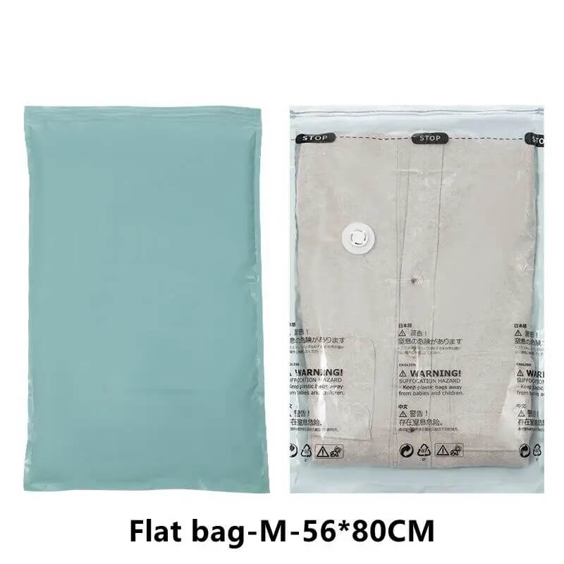 Large Plastic Vacuum Storage Bags – No Pump Needed, Space-Saving Solution for Clothes & Blankets