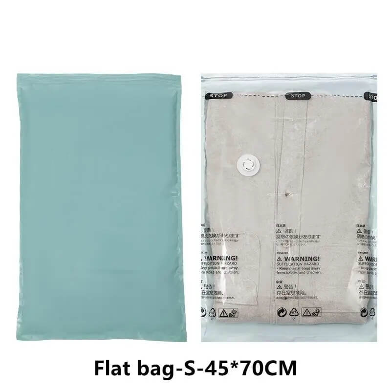 Large Plastic Vacuum Storage Bags – No Pump Needed, Space-Saving Solution for Clothes & Blankets