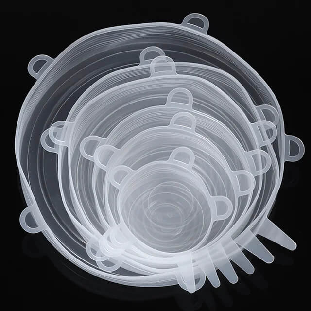 6pcs Reusable Silicone Stretch Lids – Leakproof, Flexible & Eco-Friendly Food Covers