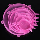 6pcs Reusable Silicone Stretch Lids – Leakproof, Flexible & Eco-Friendly Food Covers