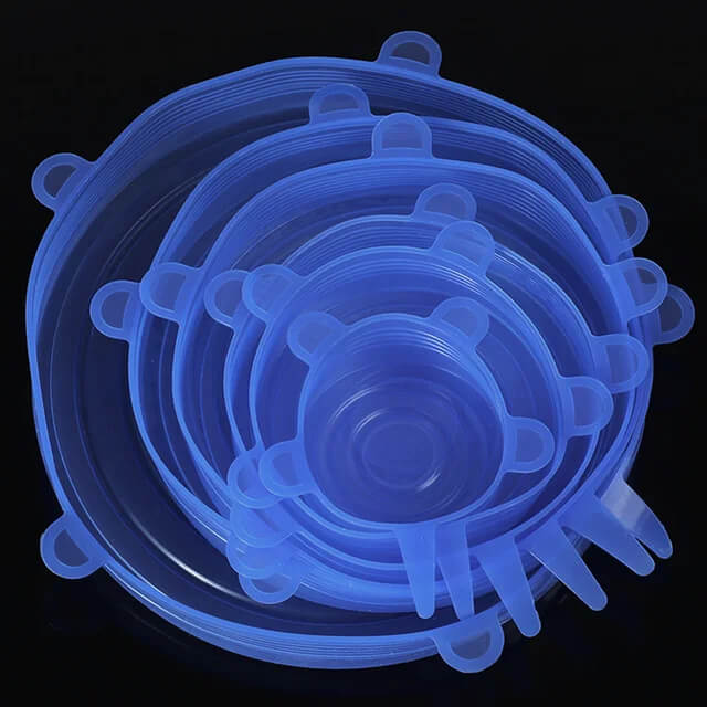 6pcs Reusable Silicone Stretch Lids – Leakproof, Flexible & Eco-Friendly Food Covers