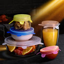 6pcs Reusable Silicone Stretch Lids – Leakproof, Flexible & Eco-Friendly Food Covers