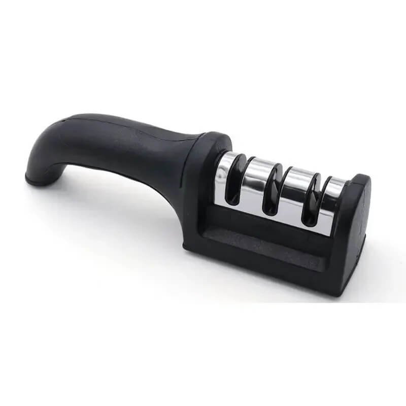 3-Stage Knife Sharpener – Multi-Purpose Stainless Steel Sharpening Tool for Kitchen Use