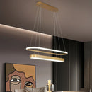 Metal Ring LED Pendant Light – Elegant Hanging Fixture for Dining Rooms and Kitchens