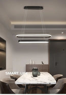 Metal Ring LED Pendant Light – Elegant Hanging Fixture for Dining Rooms and Kitchens