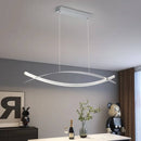 Modern Double Arc LED Pendant Light – Minimalist Luxury Chandelier for Dining or Living Room