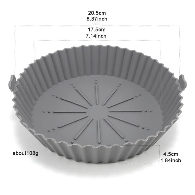 Reusable Silicone Air Fryer Basket – Non-Stick Baking Tray for Oven, Microwave and Fryer Use