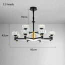 Nordic Luxury LED Crystal Chandelier – Modern Ceiling Light for Living Room, Dining Area and Bedroom