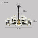 Nordic Luxury LED Crystal Chandelier – Modern Ceiling Light for Living Room, Dining Area and Bedroom