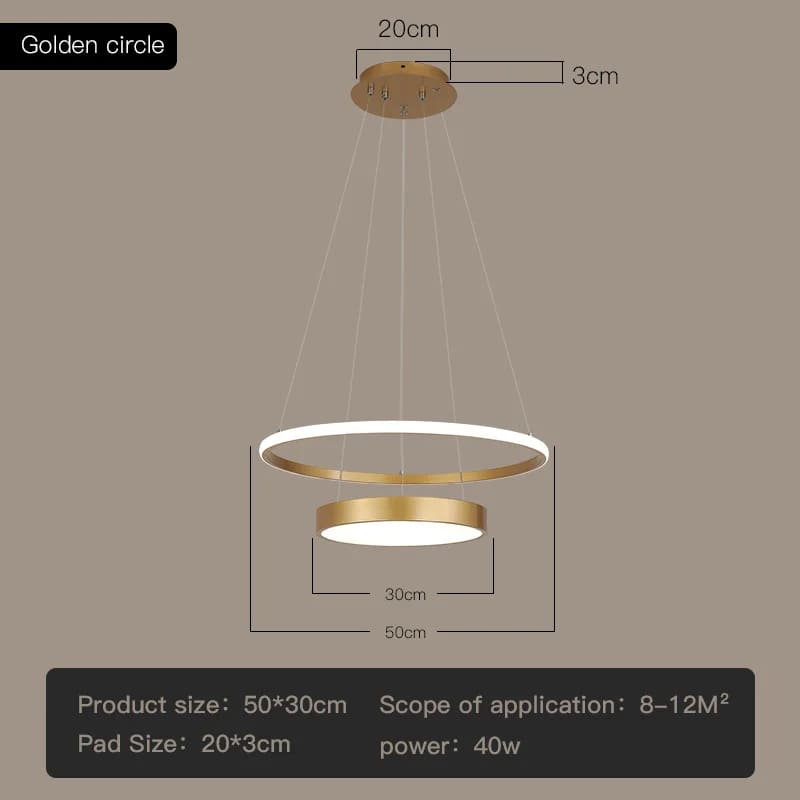 Modern Ring Pendant Light – Minimalist Elegance for Dining and Kitchen Spaces