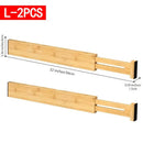 Adjustable Bamboo Drawer Dividers – Set of 1/2/4 Expandable Organisers