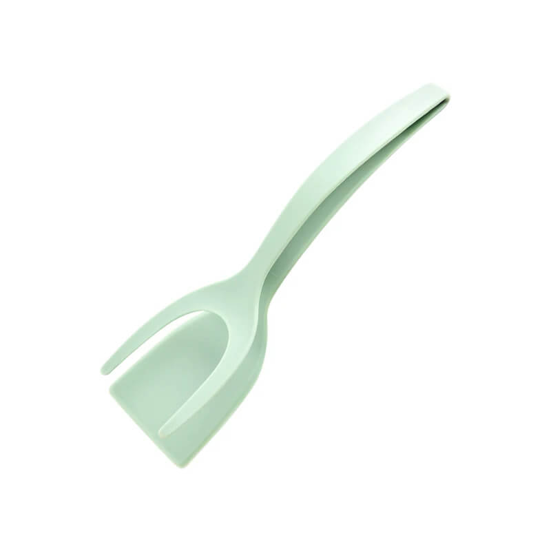 2-in-1 Silicone Grip Tongs and Spatula – Multi-Use Kitchen Turner for Eggs, Pancakes and Toast
