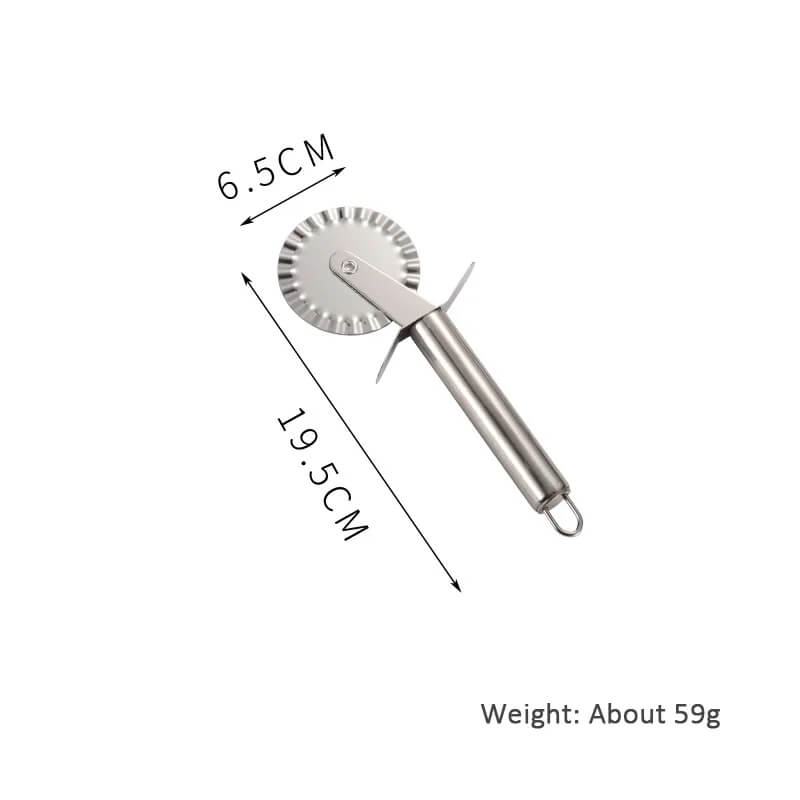 Stainless Steel Pizza Cutter Wheel – Durable Round Knife for Pastry and Baking Use