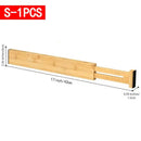 Adjustable Bamboo Drawer Dividers – Set of 1/2/4 Expandable Organisers