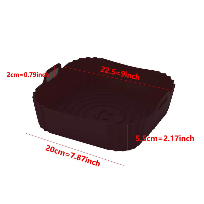 Reusable Silicone Air Fryer Tray – Non-Stick Liner for Baking, Pizza and Fried Chicken