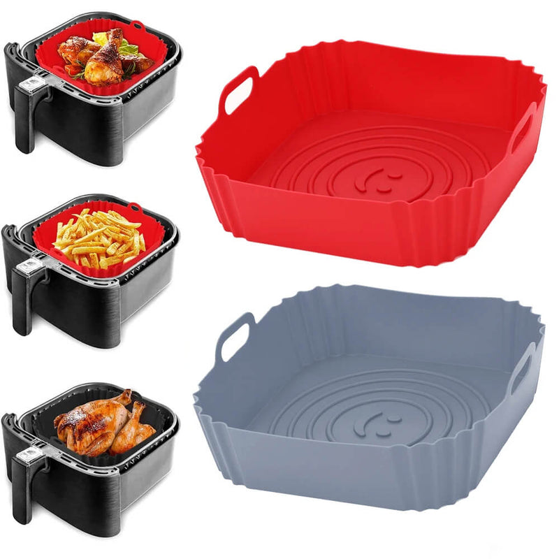 Reusable Silicone Air Fryer Tray – Non-Stick Liner for Baking, Pizza and Fried Chicken